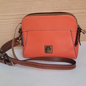 Dooney and Bourke Pebble Grain Cameron Crossbody. Coral color